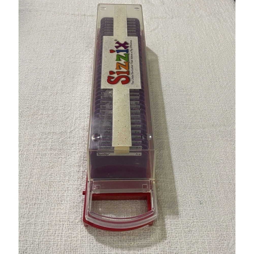 Sizzix Sizzlits Die Stamps SCRIPT Alphabet Numbers In Case Complete‎ Set Craft
